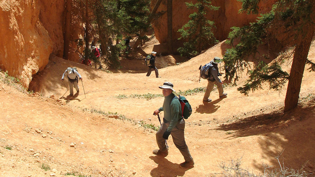 Hiking back up